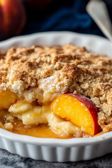 This golden peach crumble recipe creates tender juicy peaches under crispy oat topping that tastes like pure summer bliss. Perfect easy peach crisp recipe for family gatherings or cozy weeknight desserts. You'll love how this best peach crisp recipe with oats delivers bakery-quality results with simple ingredients.