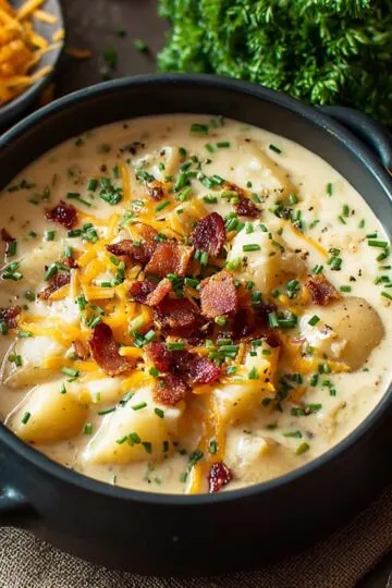 hearty and creamy crockpot potato soup