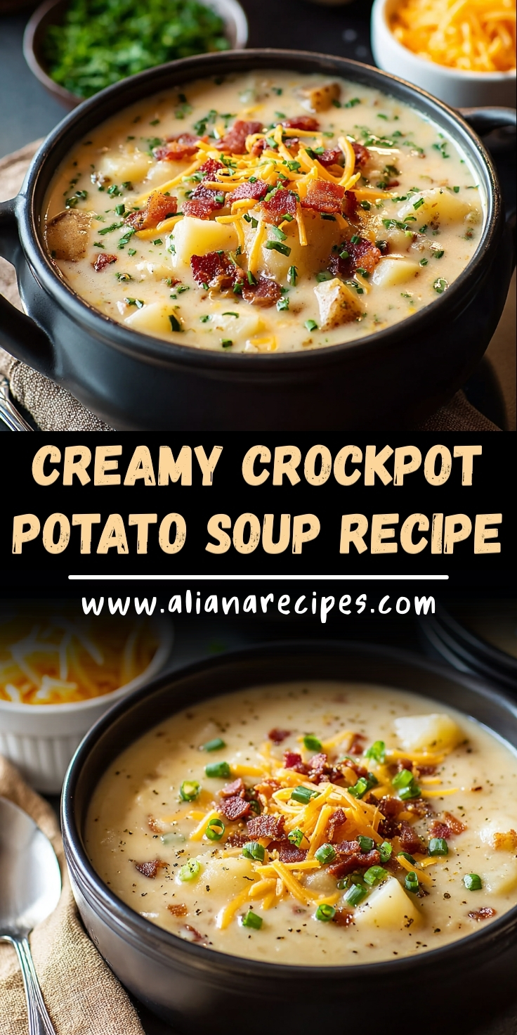 Hearty and creamy crockpot potato soup recipe