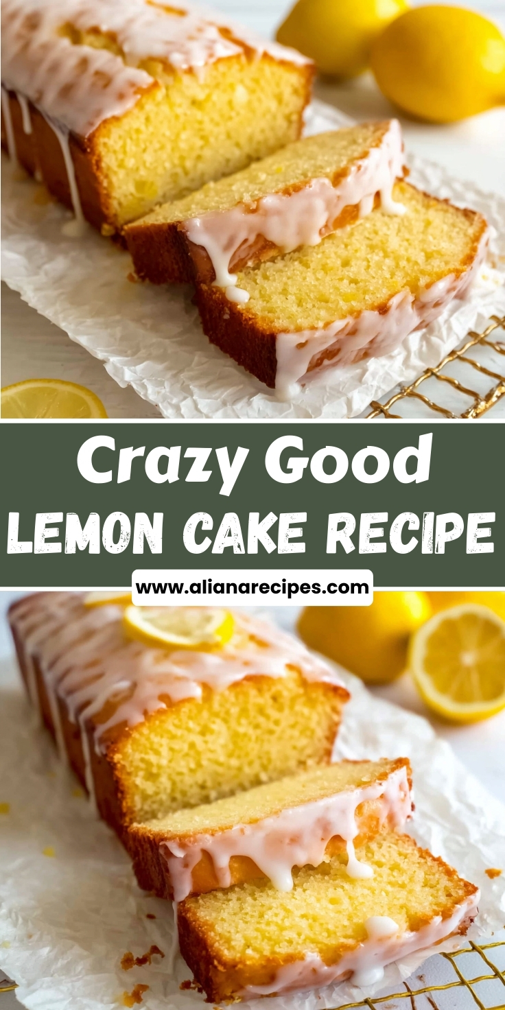 lemon cake, a glazed and sliced lemon loaf cake on a wire rack with fresh lemon slices and zest.
