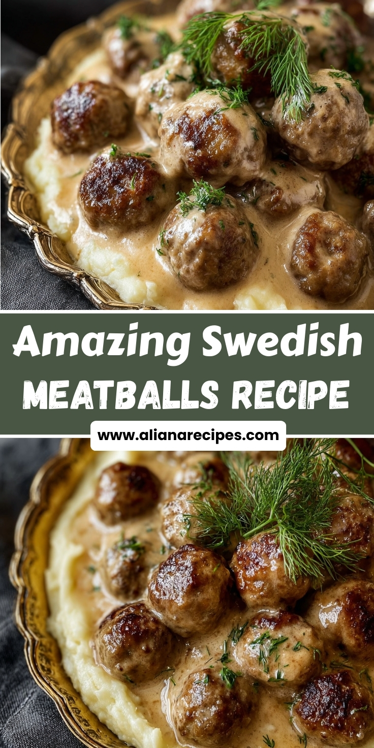 Swedish meatballs in rich cream sauce garnished with fresh dill served in decorative bowl showing tender texture and creamy gravy