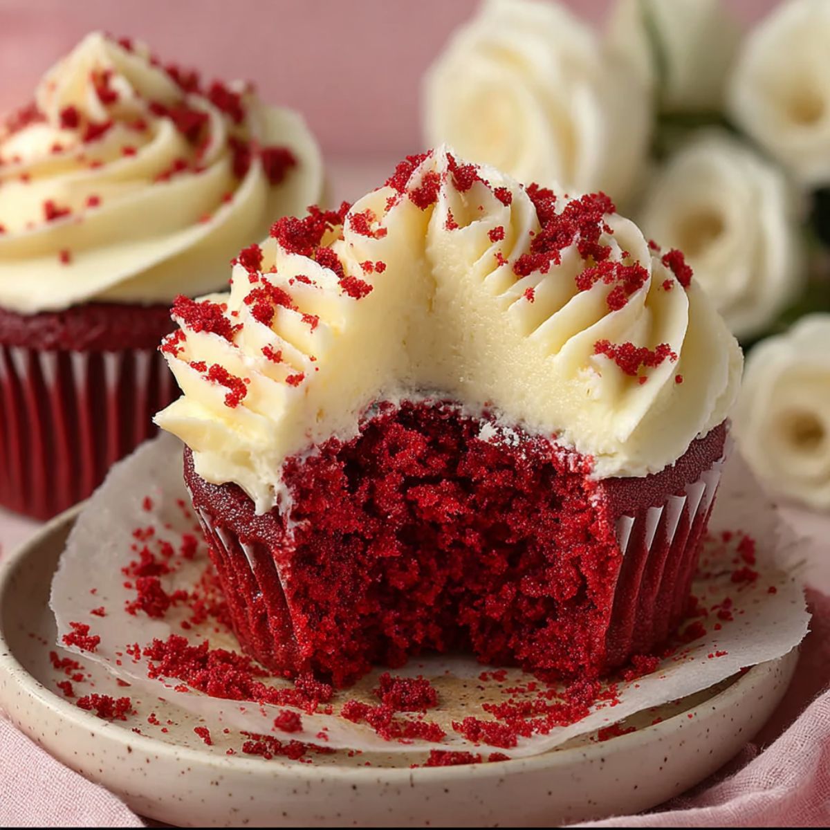 Red Velvet Cupcakes: The Best Red Velvet Cupcakes irresistible recipe! Moist, deep-red velvet cake with rich, creamy cream cheese frosting.